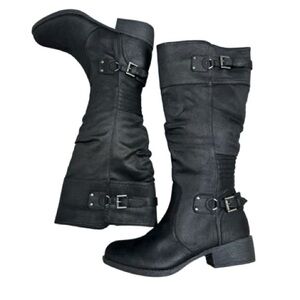Mari A woman’s boots Black Telescope New size:8.5